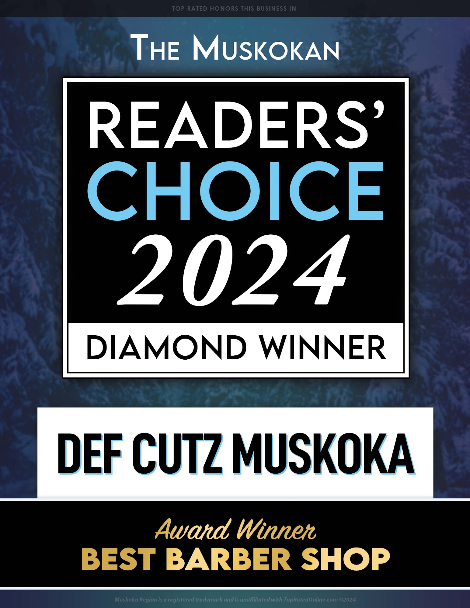 Readers' Choice 2024 Diamond Winner - Best Barber Shop